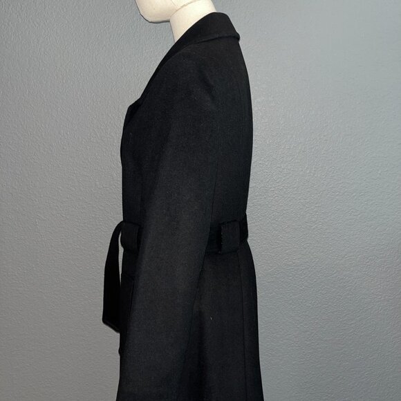 LAUREN RALPH LAUREN WOOL BLEND BELTED WRAP TRENCH COAT BLACK NEW WITH TAGS SZ 6 - Picture 5 of 16